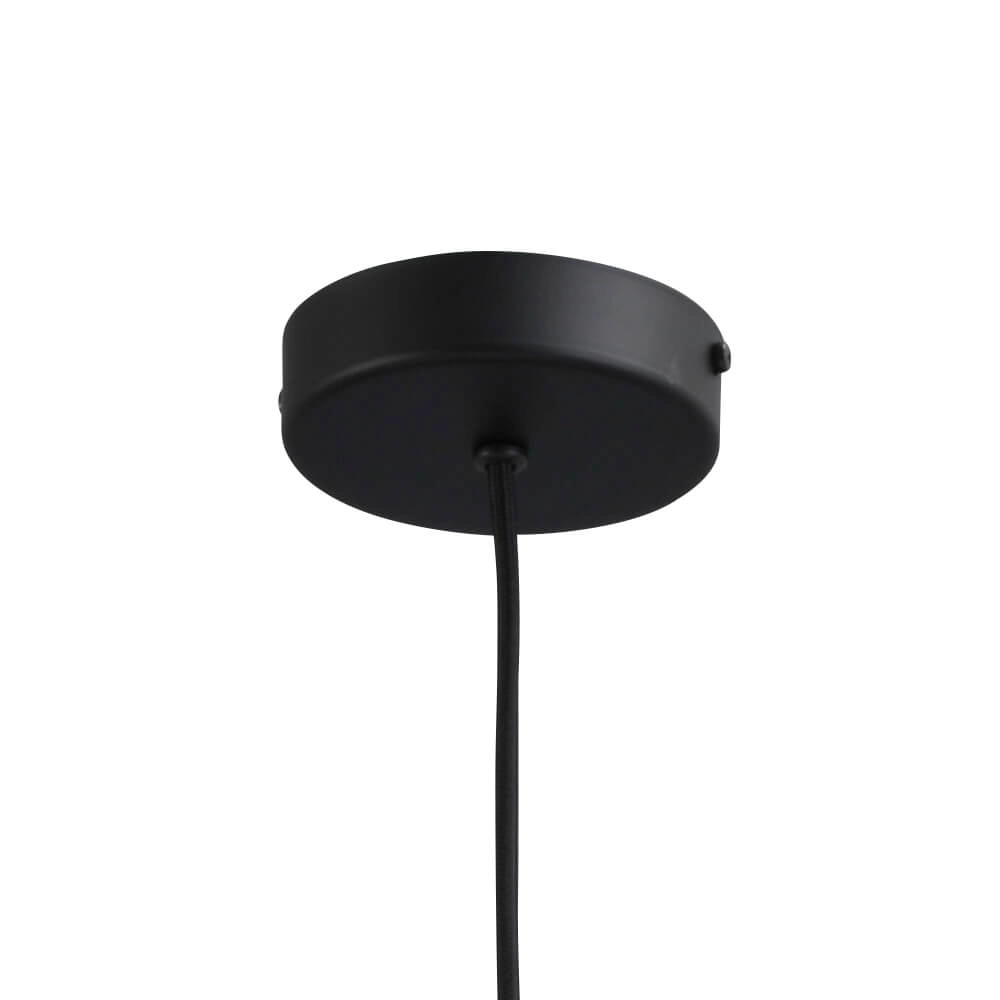 Hängelampe schwarz Porto mit Kugelrauchglas - Ø 24cm Masterlight 8718121269283