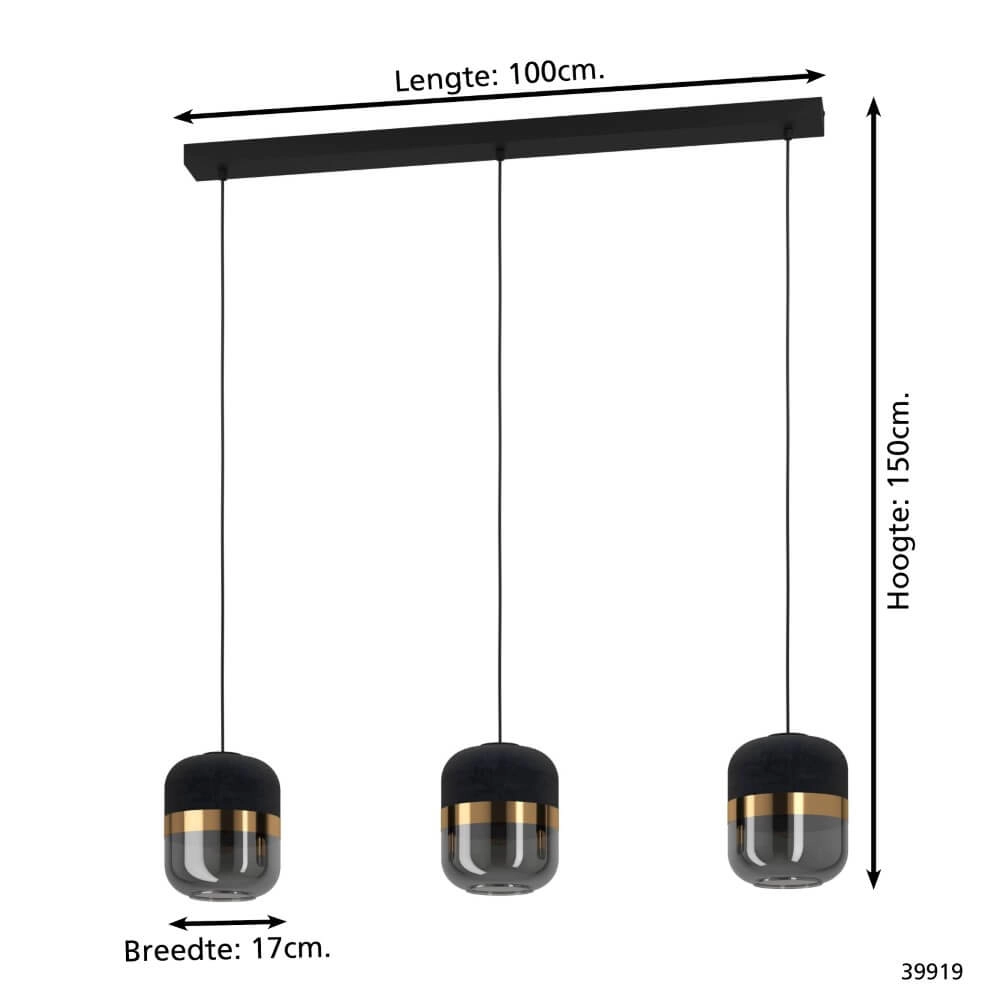 Schicke Esstischlampe Sinsiga 3-flammig Stars of Light 9002759399191