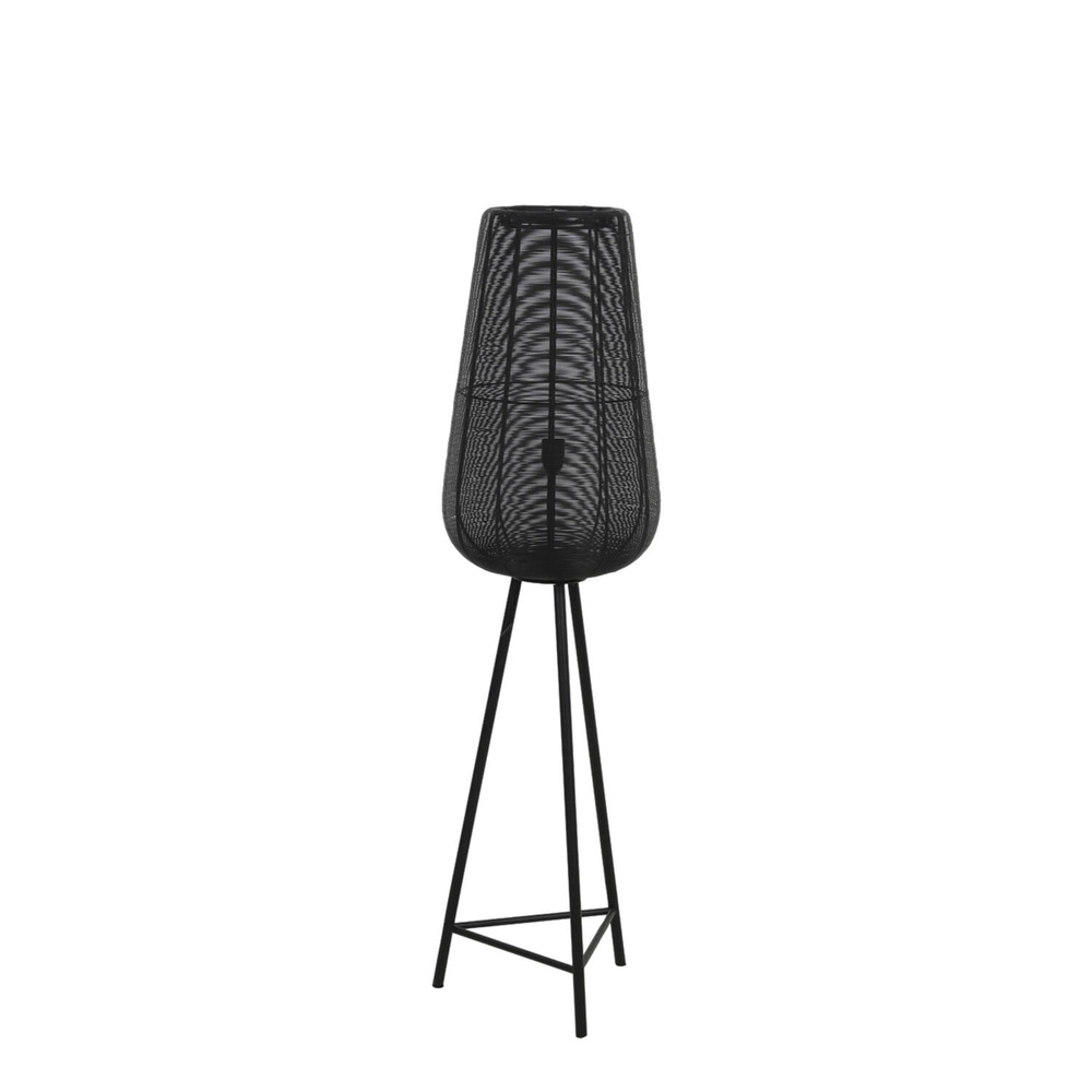 Stativ-Bodenlampe Adeta Schwarz