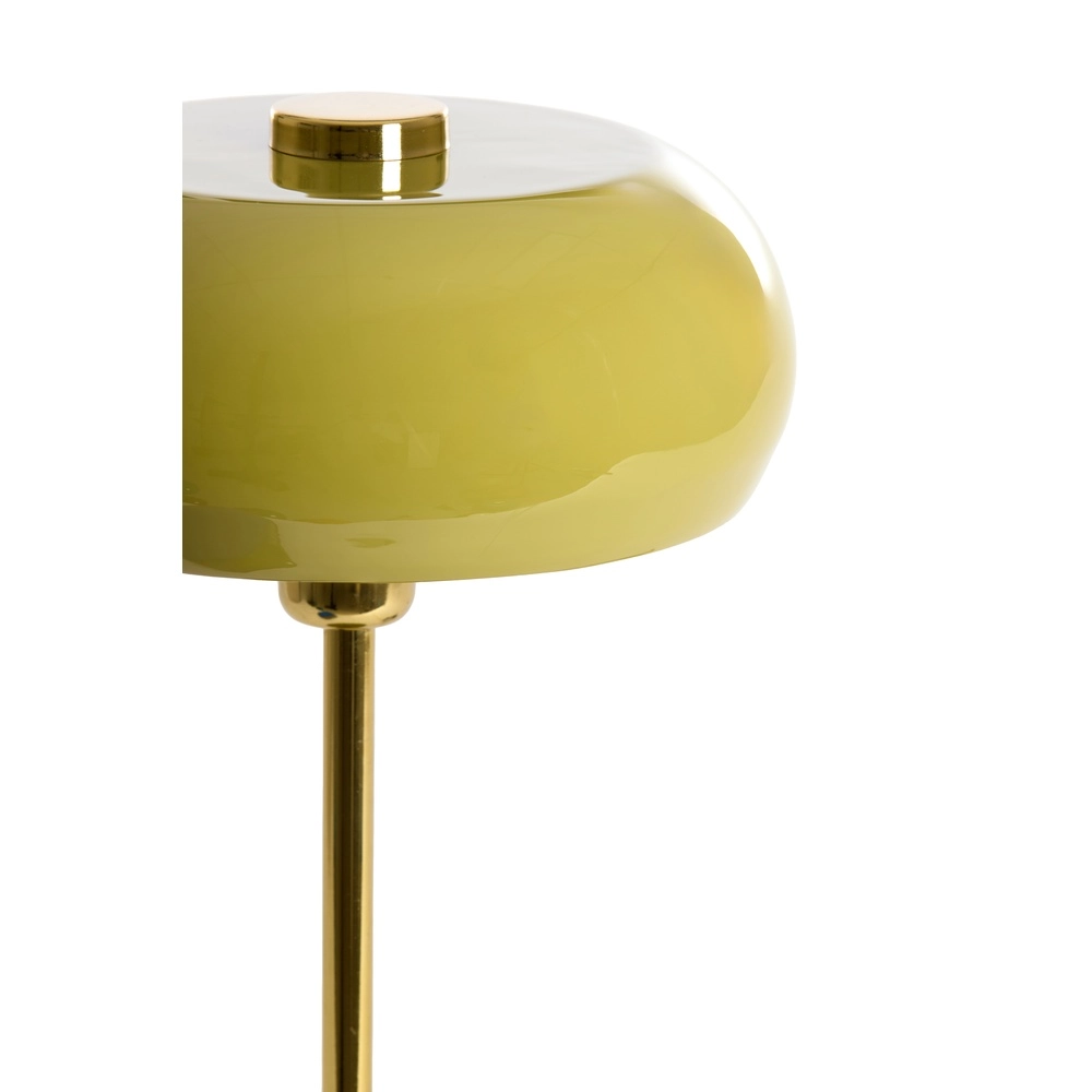Tischlampe Surin Ø 26cm – glänzend olivgrün mit Gold Light & Living 8717807743499