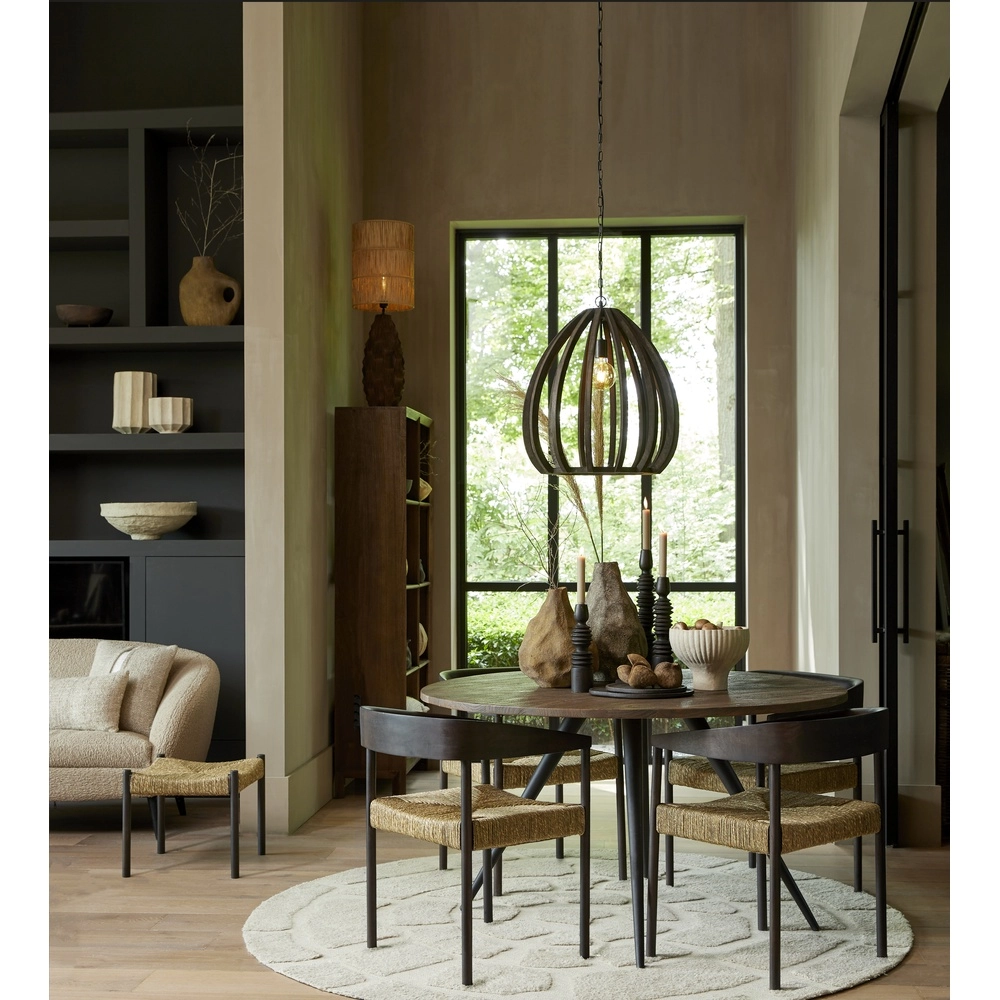Holz-Pendellampe Barsia Ø 50cm – Walnussfarbe Light & Living 8717807701055