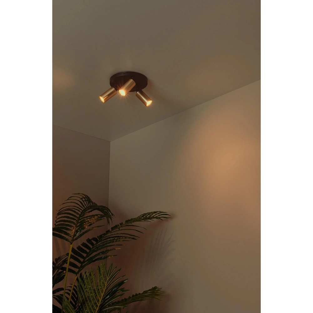 Deckenscheinwerfer Ritmo mini GU10 3-Licht Gold Lucide 5411212094018