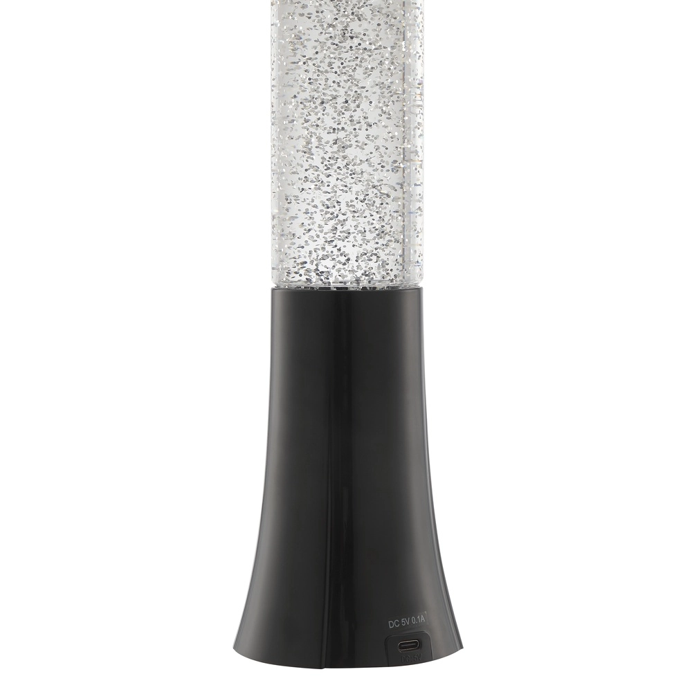 Lavalampe Glitter-Tower Schwarz Brilliant 4004353477454
