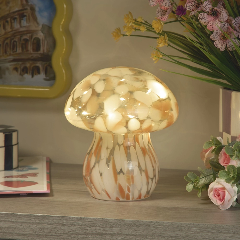 Tischlampe Amelia Pilz-Orange Searchlight 5053423306100
