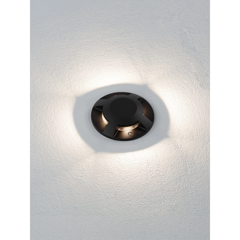 Flach montierter Bodenspot Grado schwarz - 13W Lyora 5212017497918