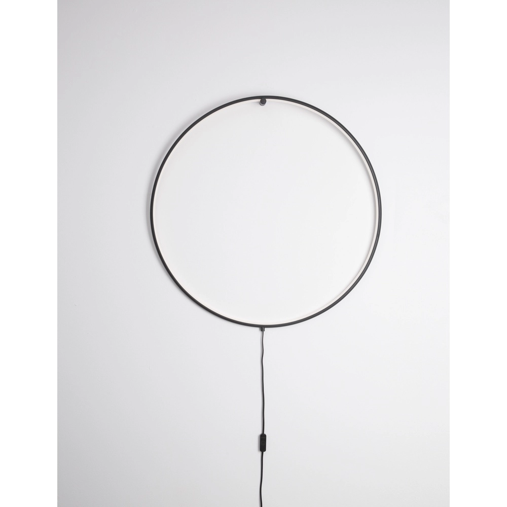 Stehlampe Ring schwarz Ø 45cm