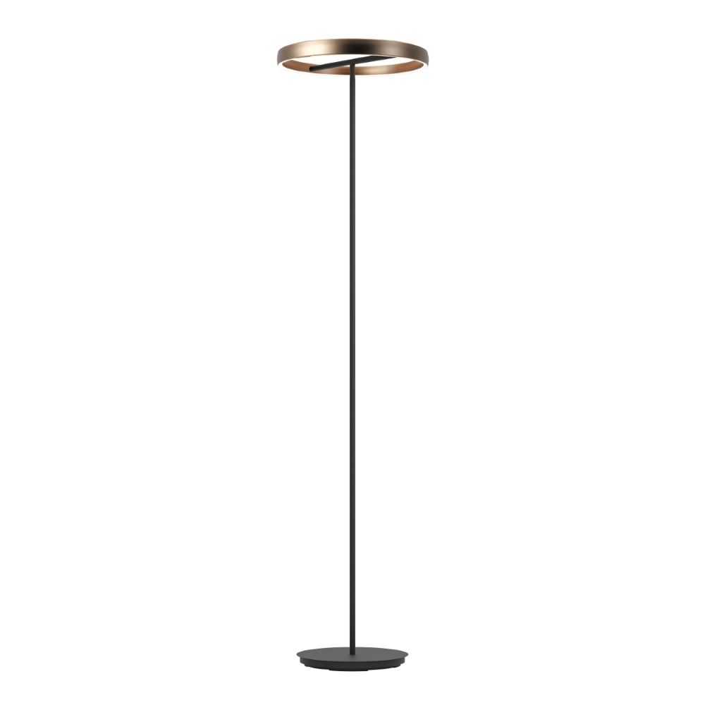 Stehlampe Trabuco schwarz mit braunem Ø 42 cm