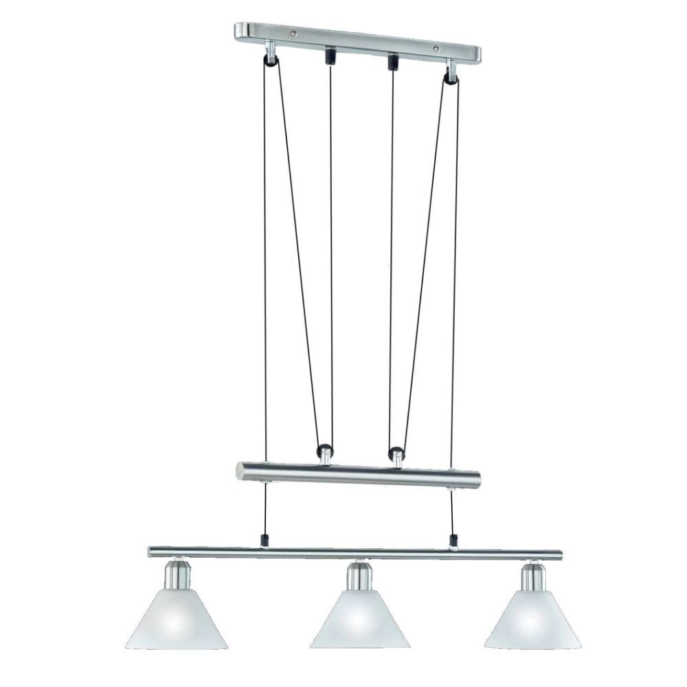 Moderne Pendelleuchte Series 3751 3-flammig nickel matt