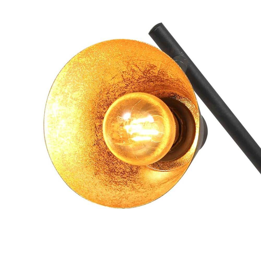 Deckenlampe Oeroe schwarz mit goldenen 3-flammig Steinhauer 8712746176346