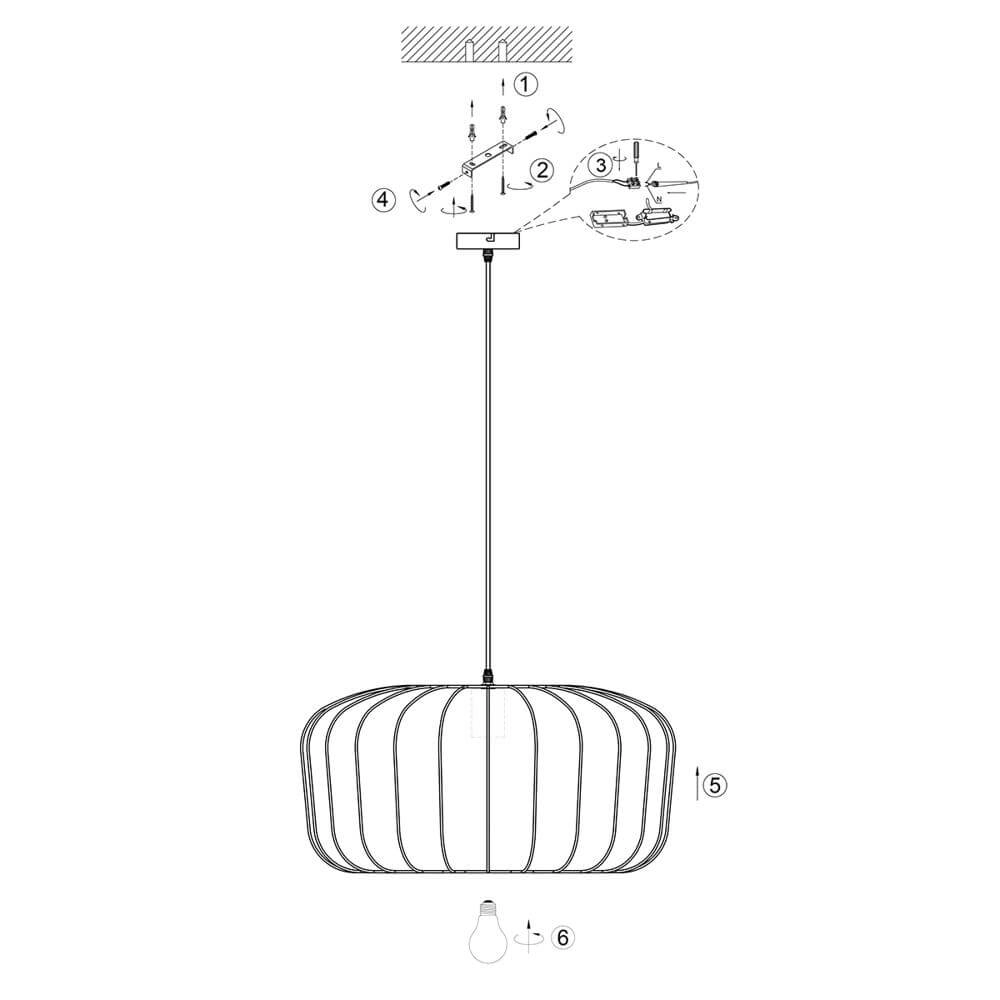 Böhmische Pendelleuchte Sable Ø 60cm Steinhauer 8712746177916