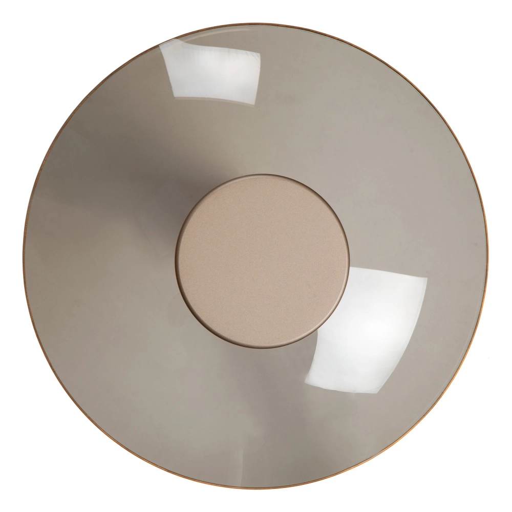 LED-Wandlampe Santiago Ø 23 cm – Champagner mit Bernsteinglas Premium by Lucide 5411212221896