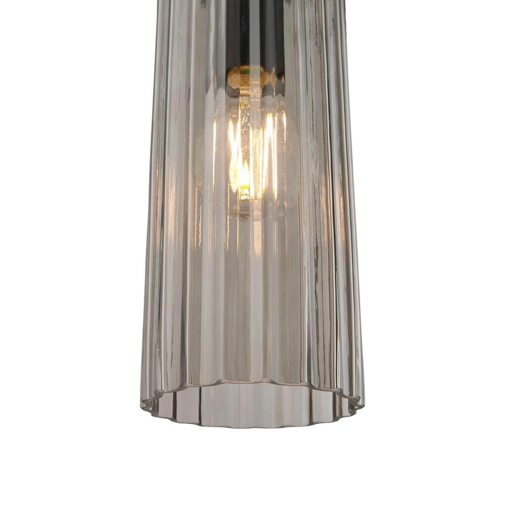 3-flammige Pendelleuchte Miella schwarz mit Rauchglas Nordlux 5704924018626