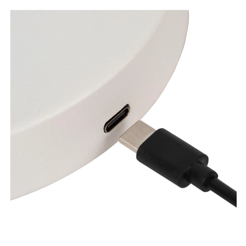 Wiederaufladbare Tischlampe Stirling Weiß Lucide 5411212361257