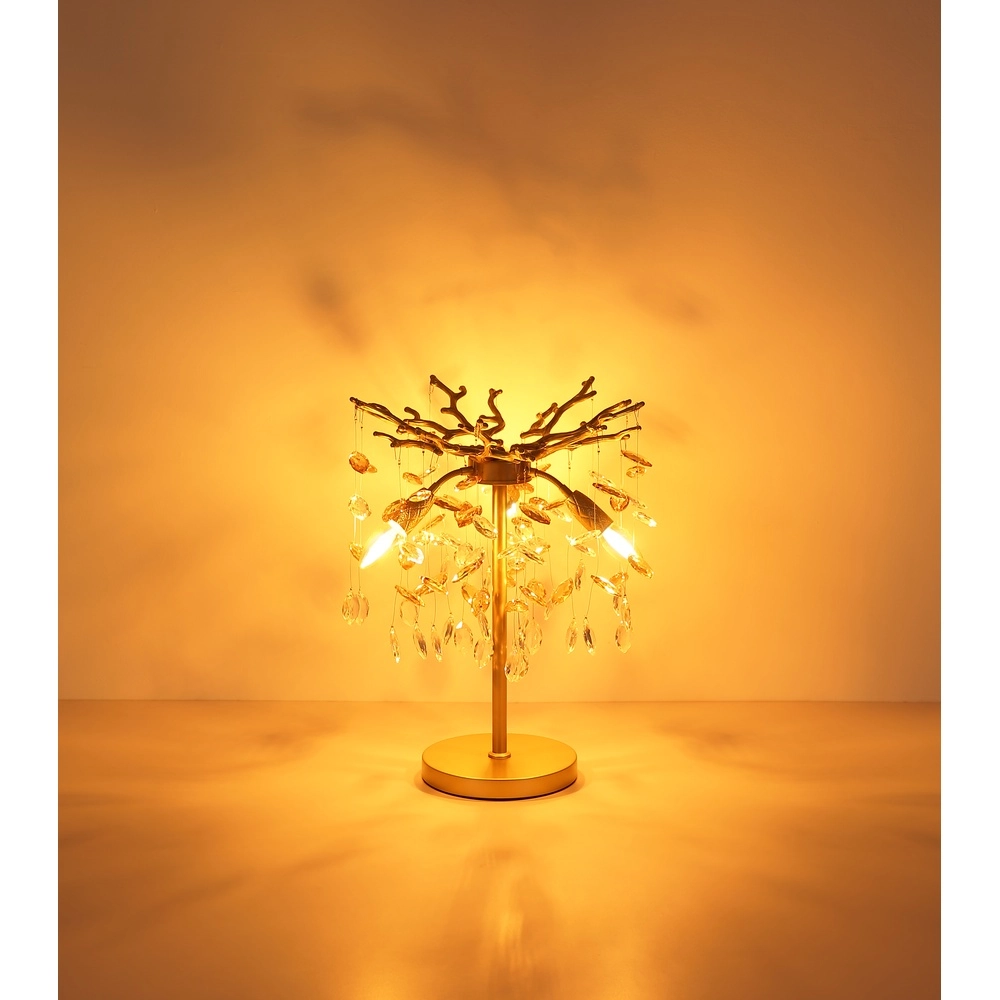 Tischlampe Queena goldene Ø 36cm Globo 9007371528684