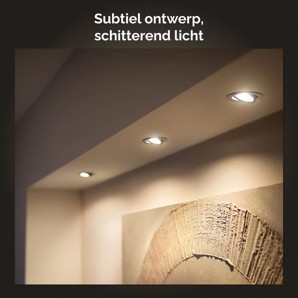 Einbaustrahler Hue Milliskin - White Ambiance 3er-Set silbergrau Philips 8720169319813
