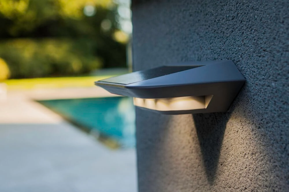Solar wall lamp Ghost Solar silver gray Lutec 4250294308191