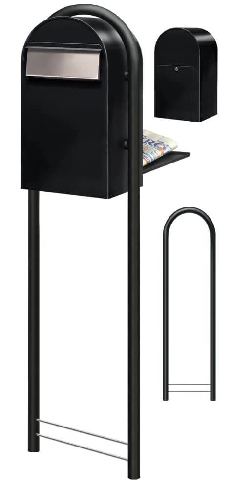 Briefkasten Grande B st9005 i Strukturiertes Schwarz Bobi 6417237034274