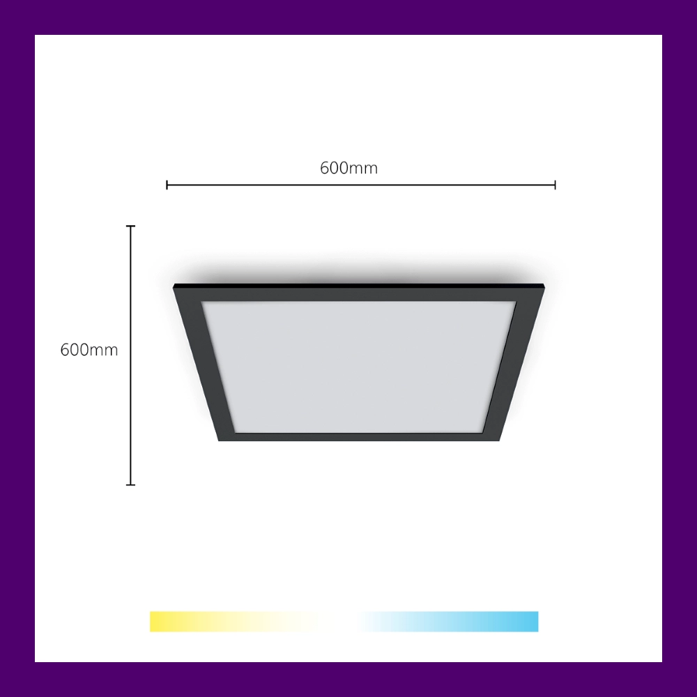 Deckenlampe Panel schwarz - 36W WiZ 8719514554870