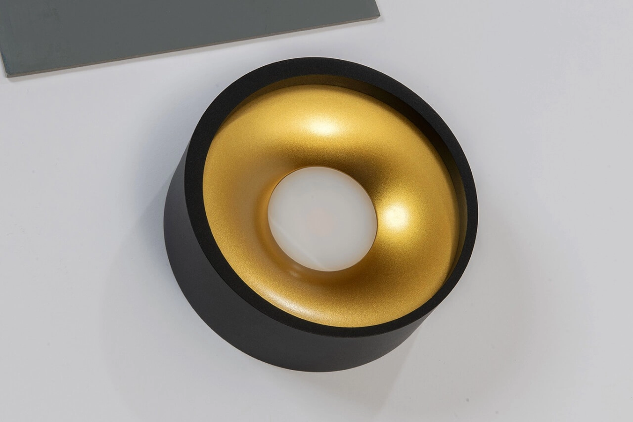 LED-Deckenstrahler Orlando schwarzes gold Artdelight 8720701100039