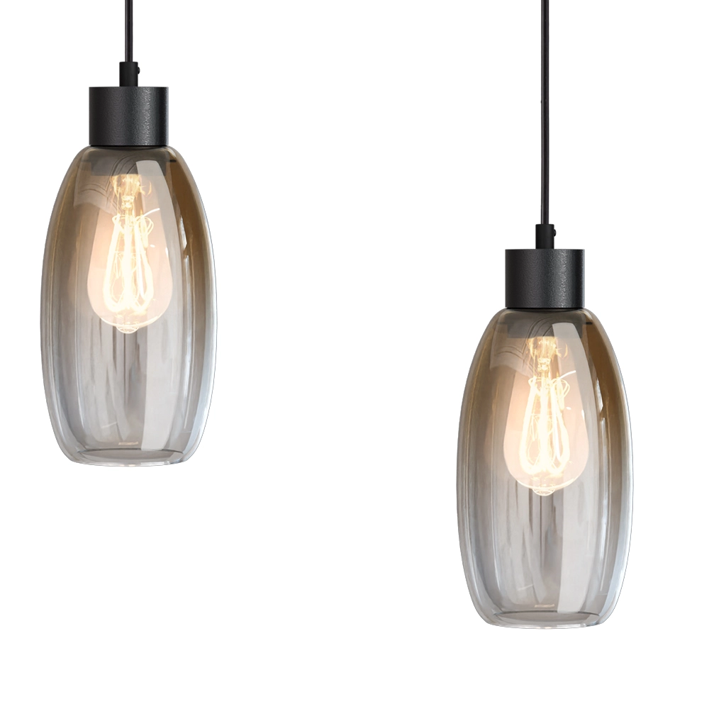 Glas-Pendellampe Olive 5x Ø 12,5 cm – schwarz Masterlight 8718121397719