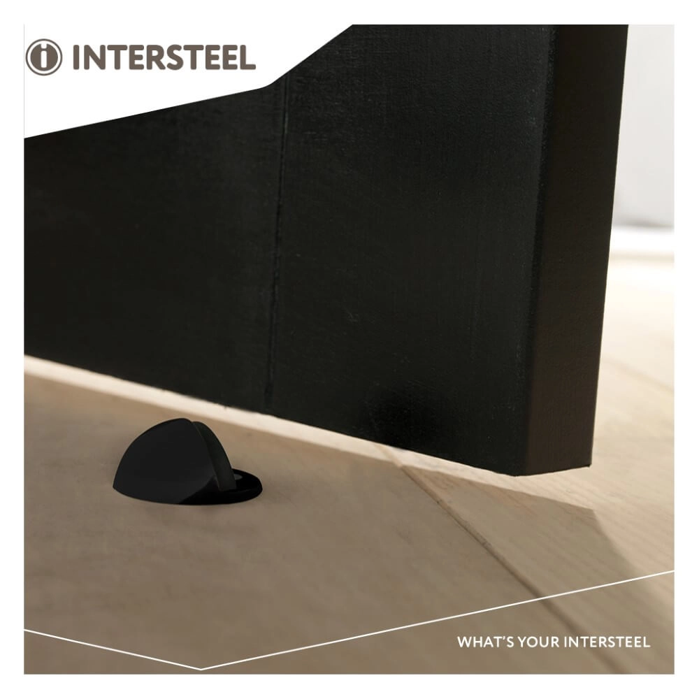 Runder Türstopper Stelo Kugel schwarz Intersteel 8714186179390