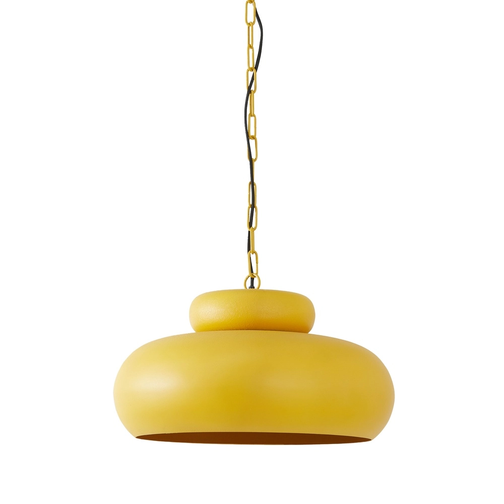 Pendellampe Neiva Ø 46 cm – ocker-Gelb – 1x E27