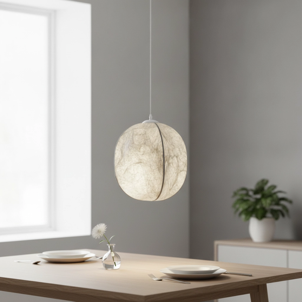 Weiße Pendelleuchte Pierida Ø 42cm