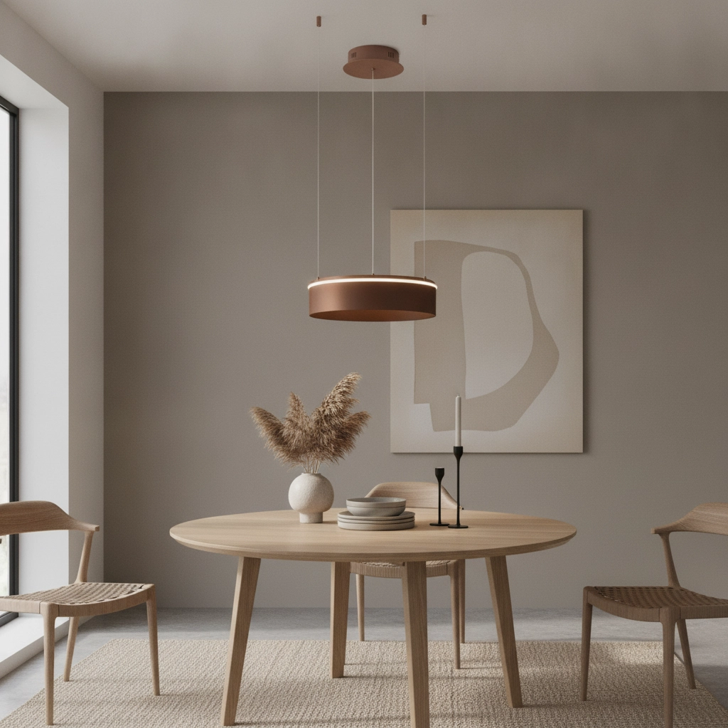 Moderne Pendellampe Olivia braun Ø 40 cm
