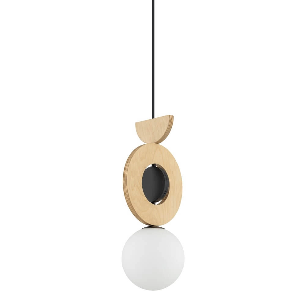 Design-Pendelleuchte Drops Wood B 1-helles Holz Lyora 5903139111744