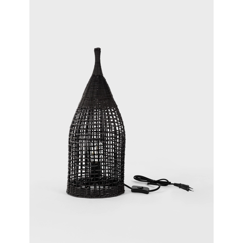 Böhmische Stehleuchte Naos Rattan 54,5H schwarz Lyora 5212017477576