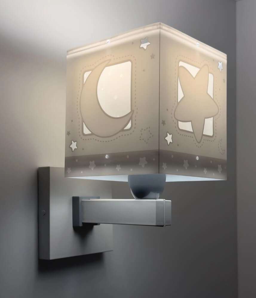 Graue Wandlampe Moonlight für Kinderzimmer Dalber 8420406632391