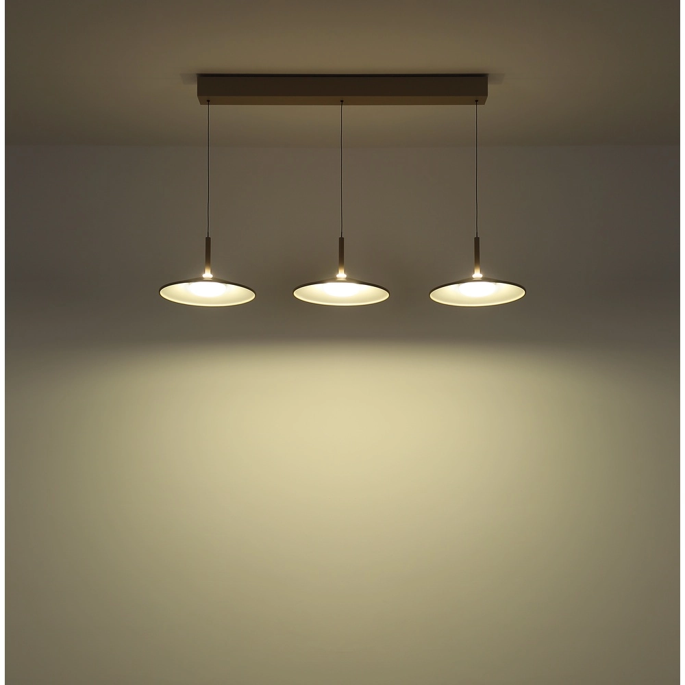3-flammige Pendelleuchte Lampone Design sandbraun Globo 9007371572366