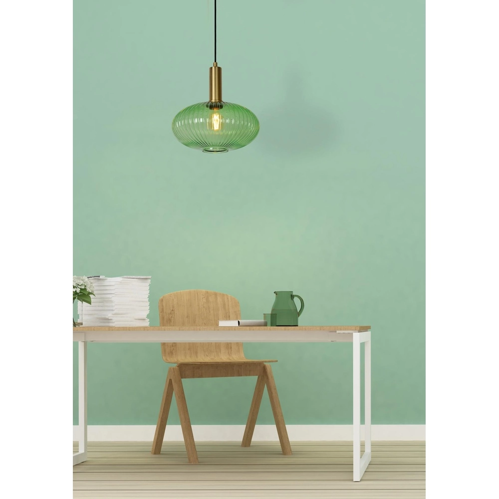 Pendellampe Maloto Ø 30cm grün Lucide 5411212451194