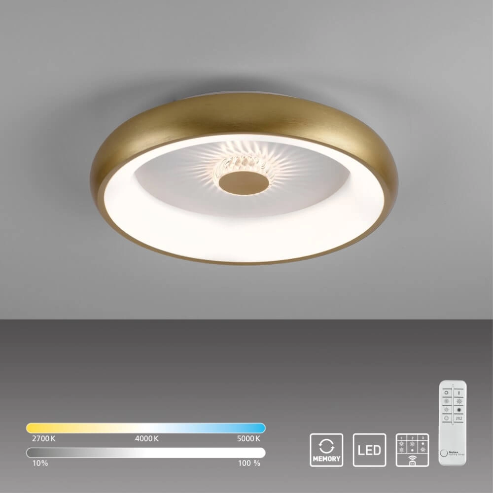 Runde Deckenleuchte Vertigo Messing Ø 46,5cm Just Light 4043689994716