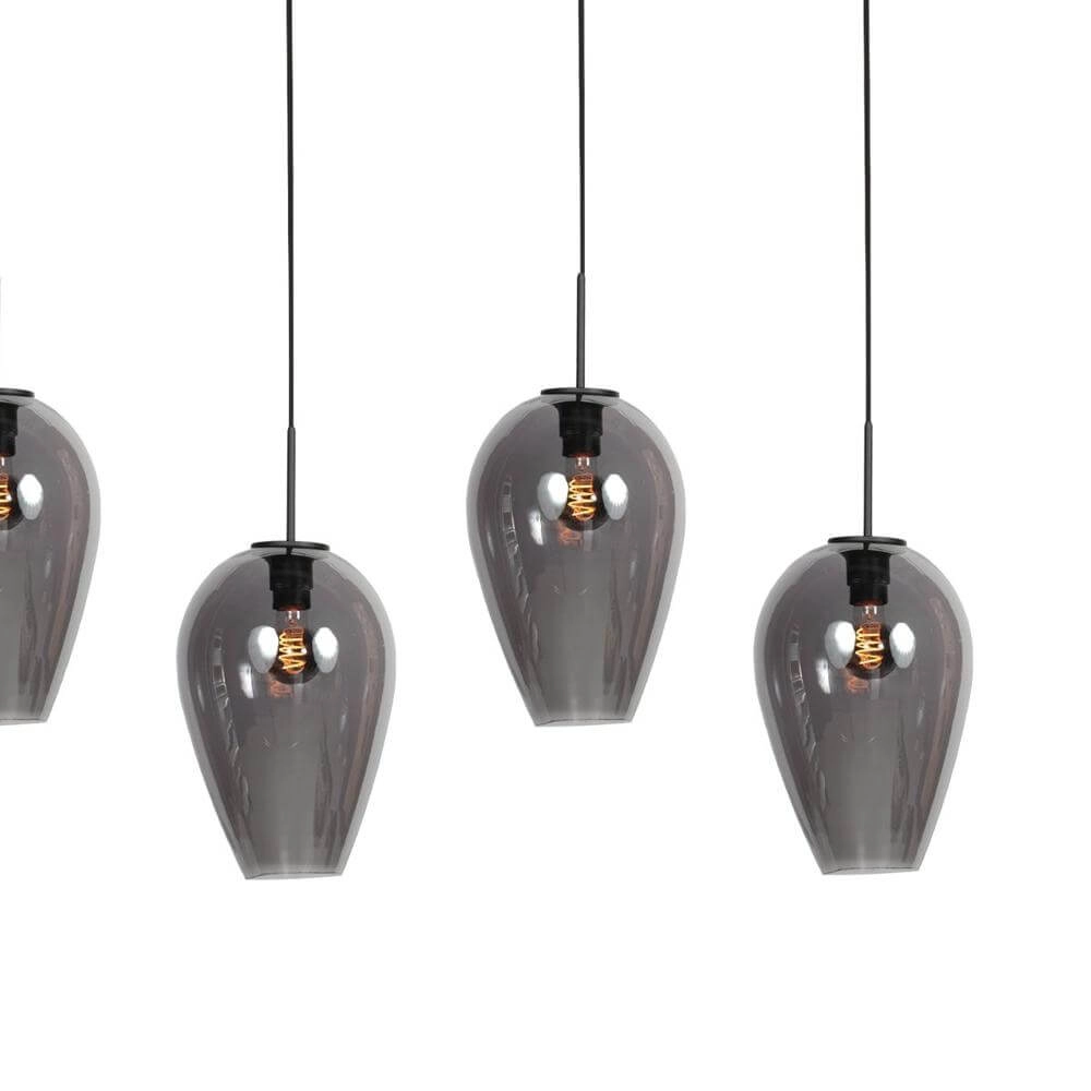 Pendelleuchte HaloSwap schwarz mit Rauchglas Steinhauer 8712746179651