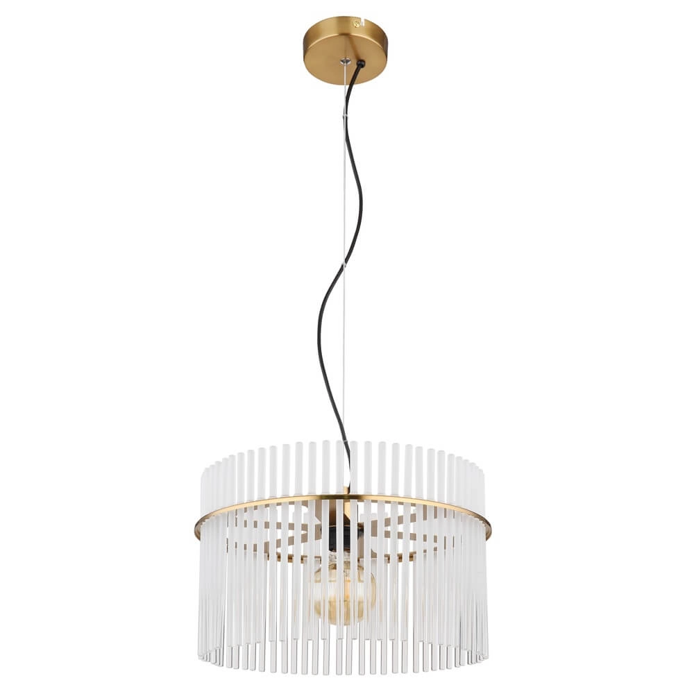 Goldene Pendelleuchte Gorley mit Glas Ø 40cm Globo 9007371449804