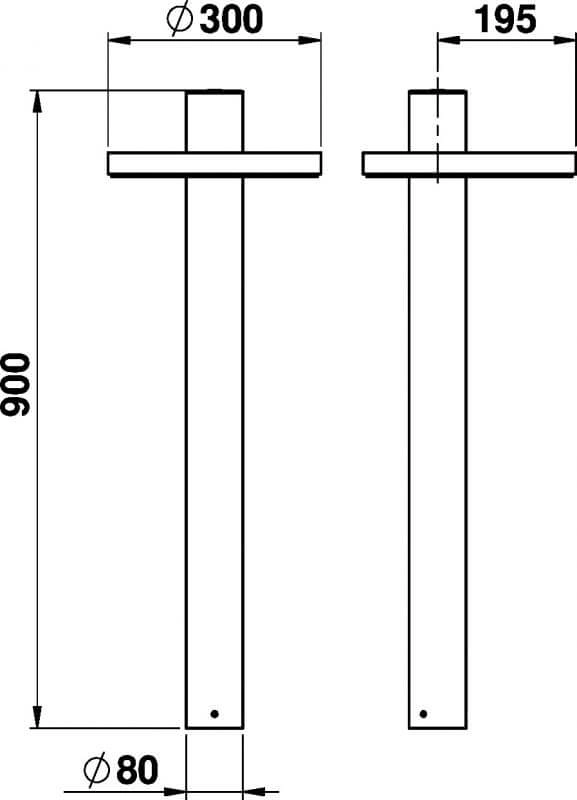LED-Wegbeleuchtung Dounce 90 cm Anthrazit Albert 4007235220933