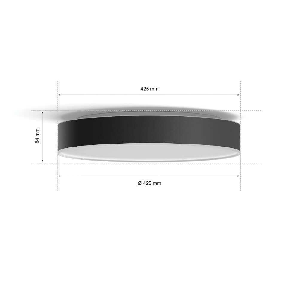 Deckenleuchte Hue Enrave L - White Ambiance Ø 42,5cm schwarz Philips 8718696176467