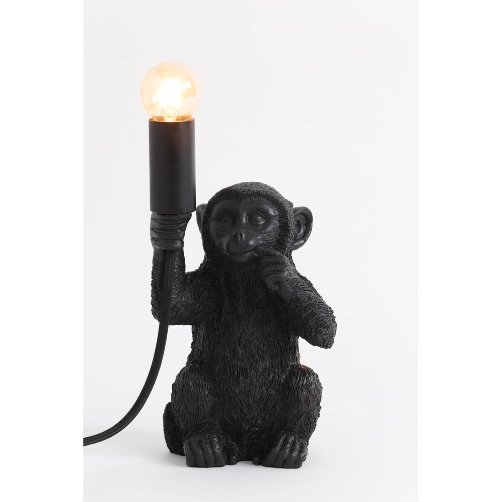 Tischlampenaffe Monkey Schwarz 23,5 cm Light & Living 8717807605384