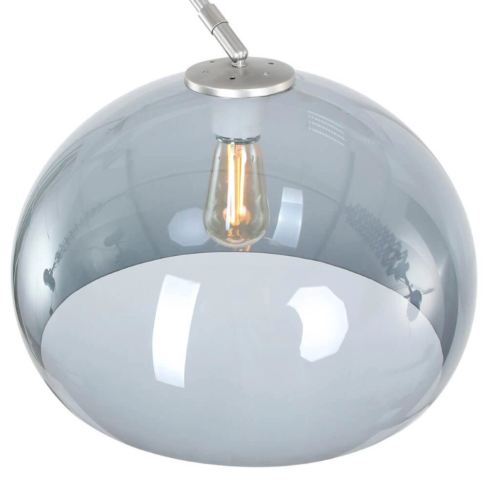 Bogenlampe Gramineus Stahl mit Rauchglas Steinhauer 8712746116496