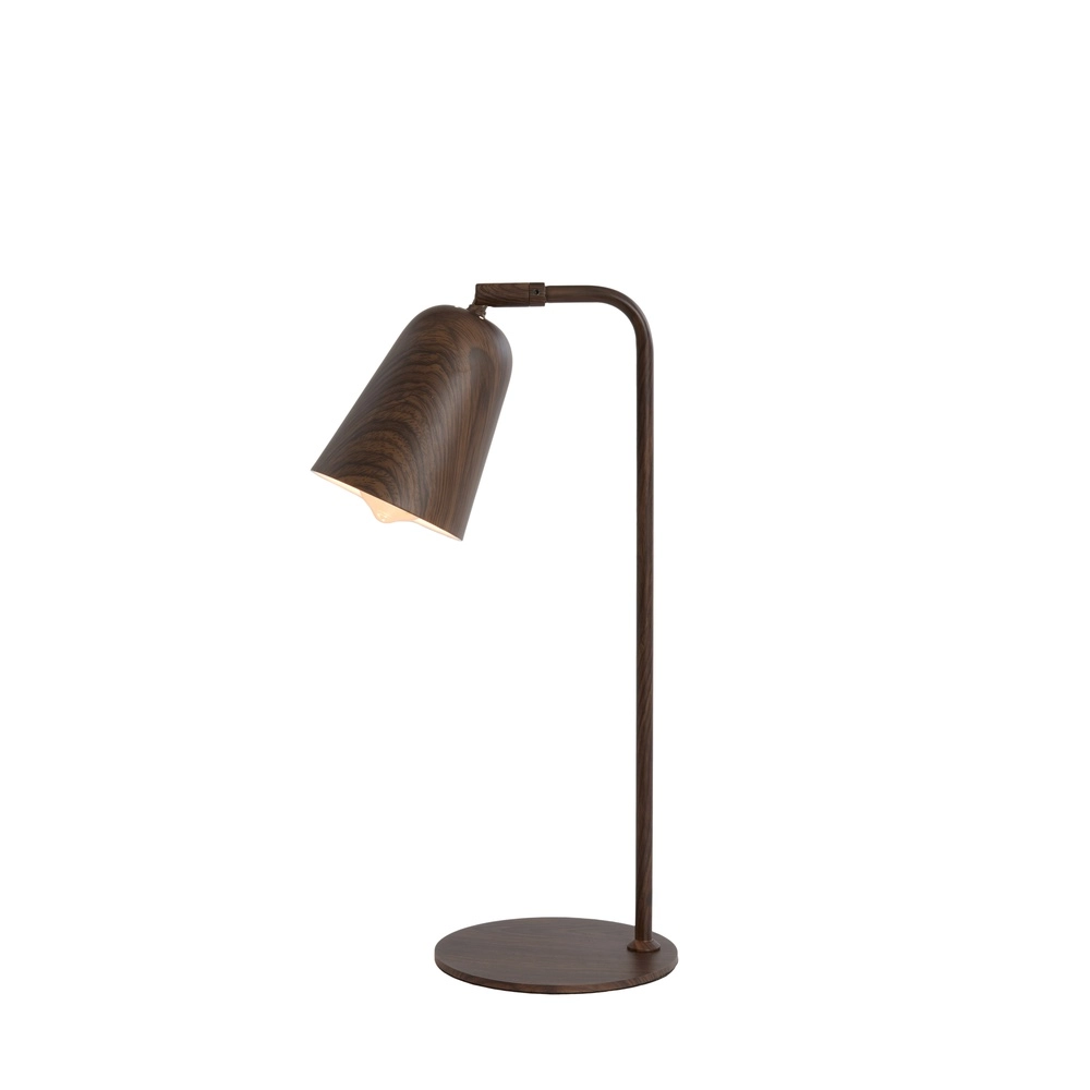 Schreibtischlampe Salomo Mit Walnussholz-Optik Light & Living 8717807757137