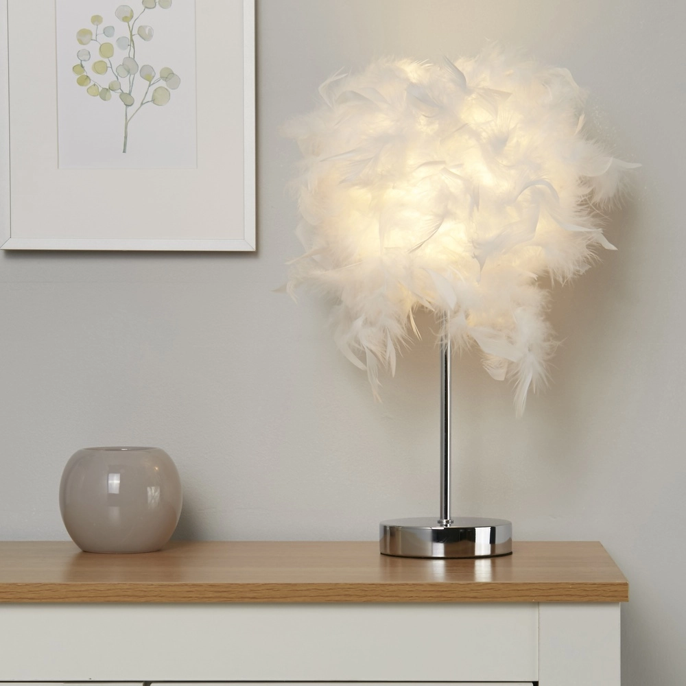 Tischlampe Hattie mit Federn Searchlight 5053423308258