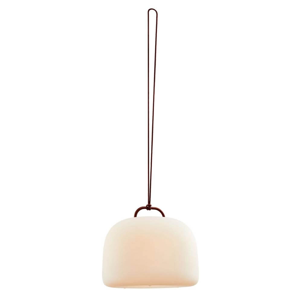 Tischlampe Kettle To-Go wiederaufladbar weiß mit rot Ø 36cm Nordlux 5704924012884
