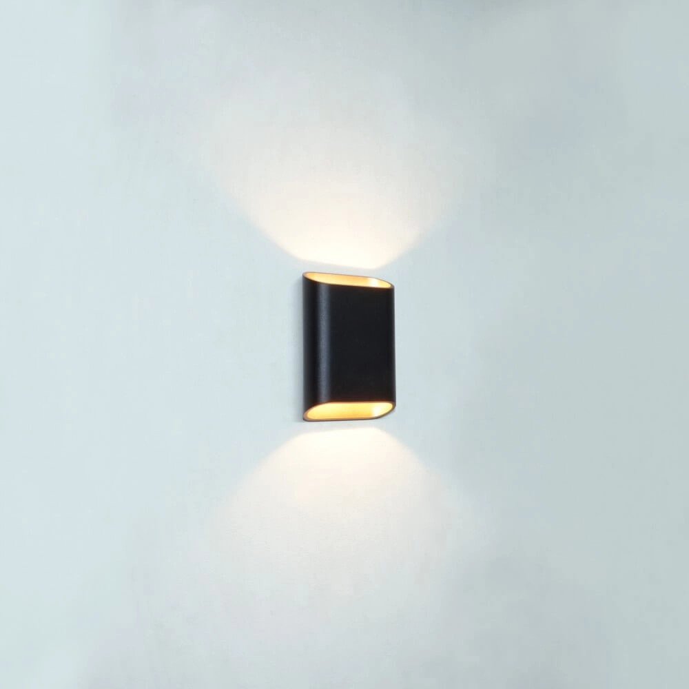 Wandleuchte Diaz S Schwarz mit Gold Artdelight 8720701100213
