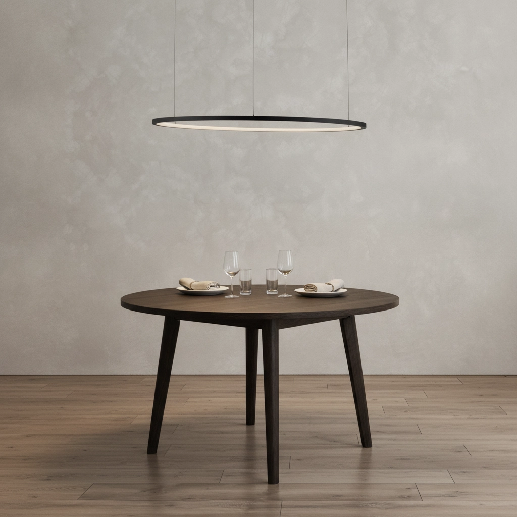Runde Pendelleuchte Tarquin schwarz Ø 80cm