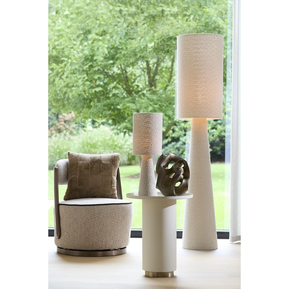 Stehlampe Micky Ø 38 cm – bouclé – Sand Light & Living 8717807761158