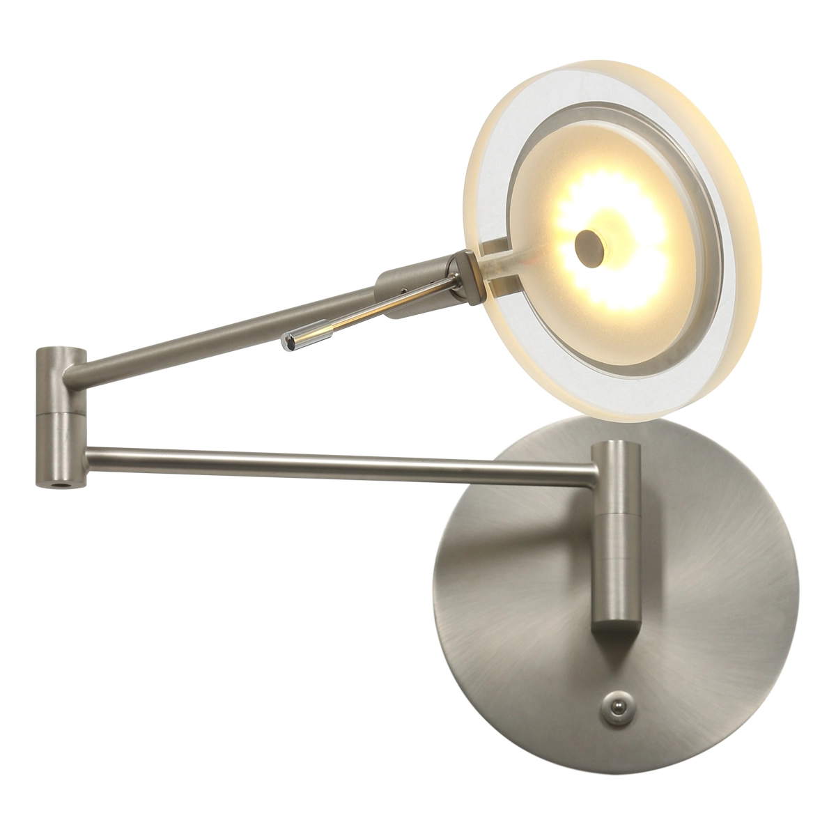 LED-Wandleselampe Turound 10 W – 2700 K – 62 cm Edelstahl-Klarglas Steinhauer 8712746133370