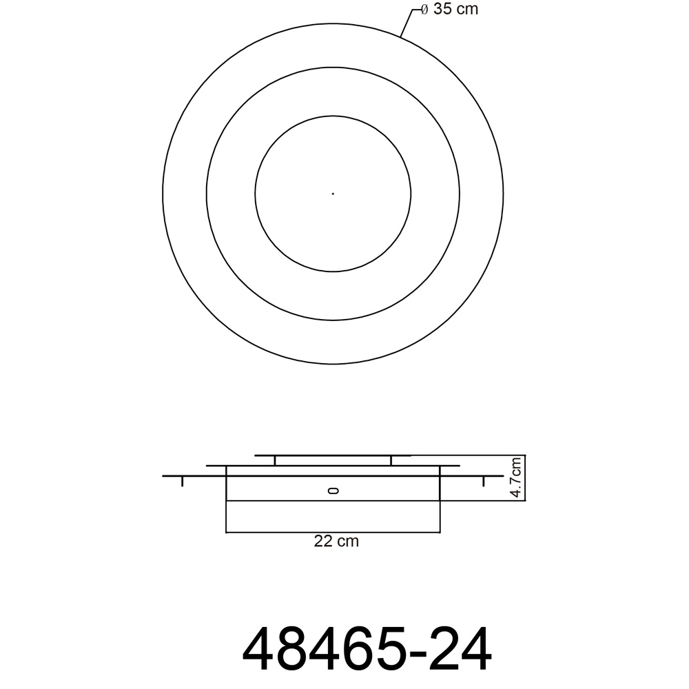 Goldene Deckenlampe Heda Ø 35cm Globo 9007371446537