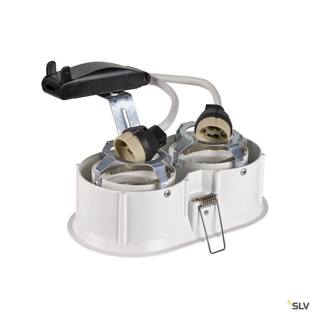 Weißer Doppel-Einbaustrahler Horn SLV 4024163261913