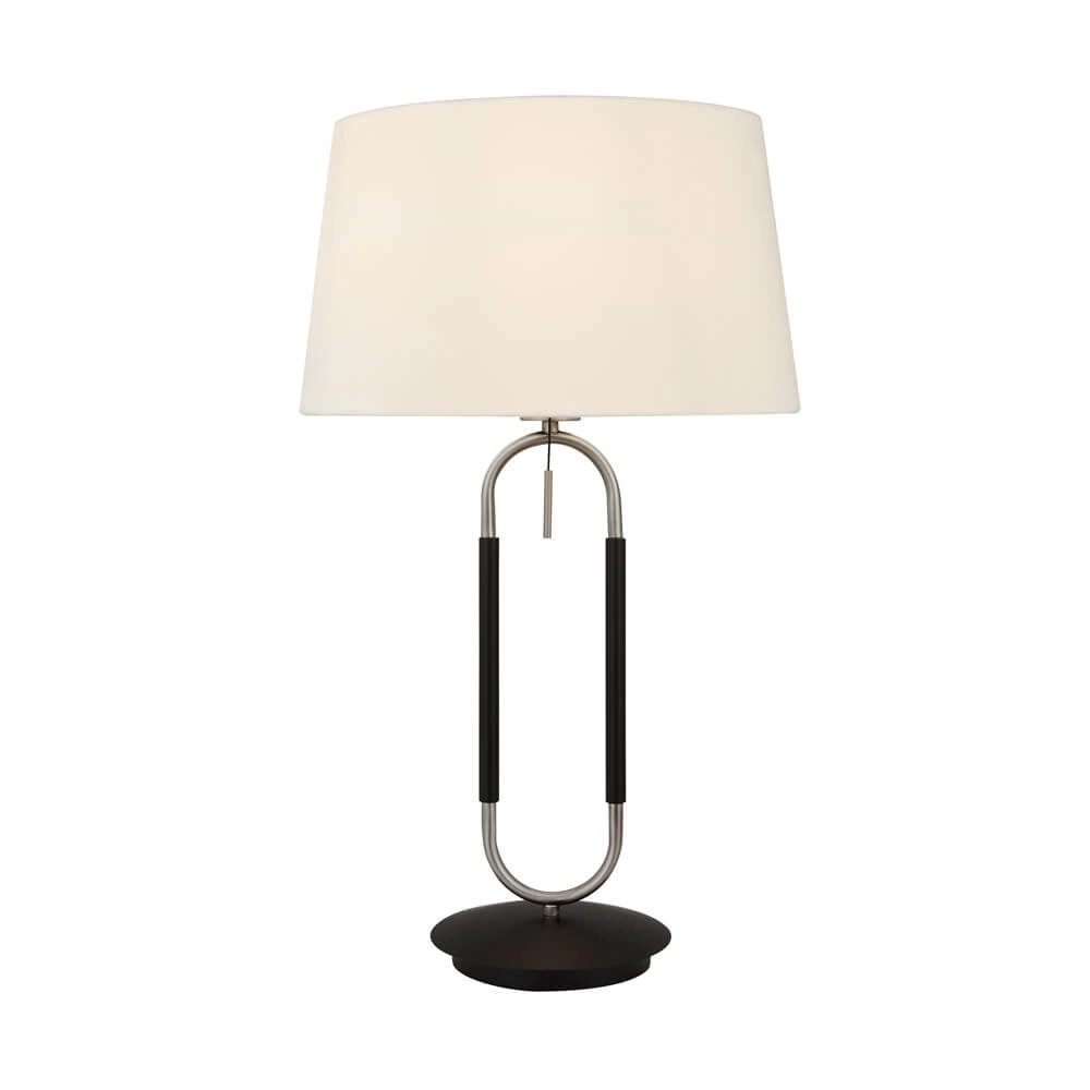 Tischlampe Jazz Schwarz mit Metallic-Grau